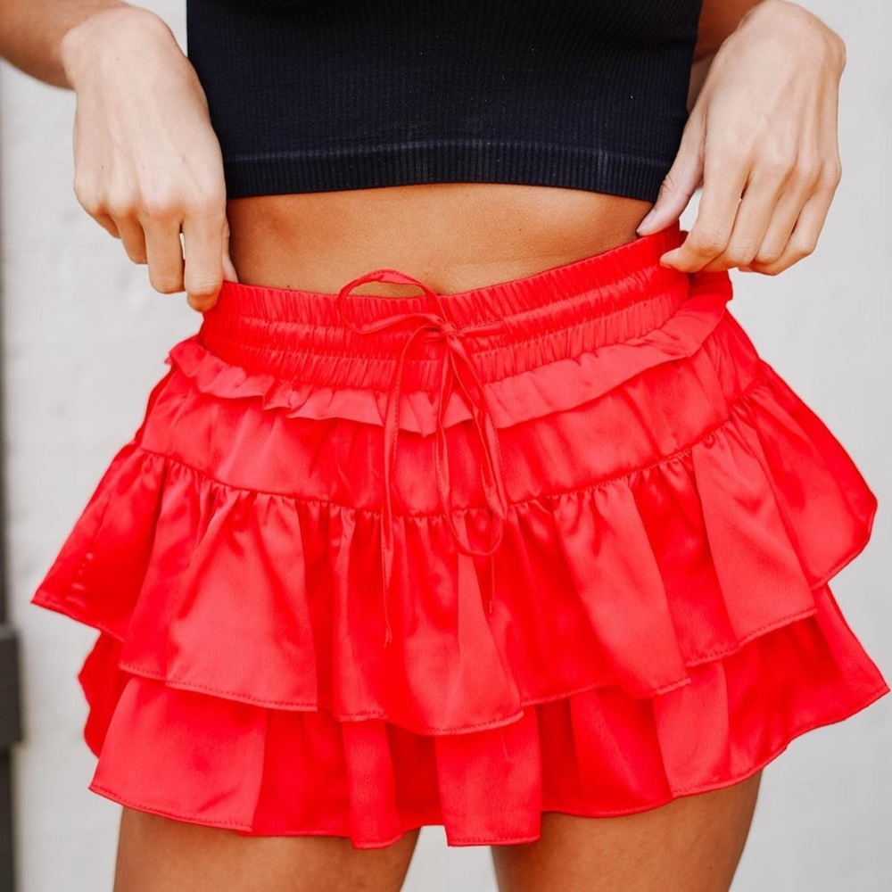 Red Mini Skort